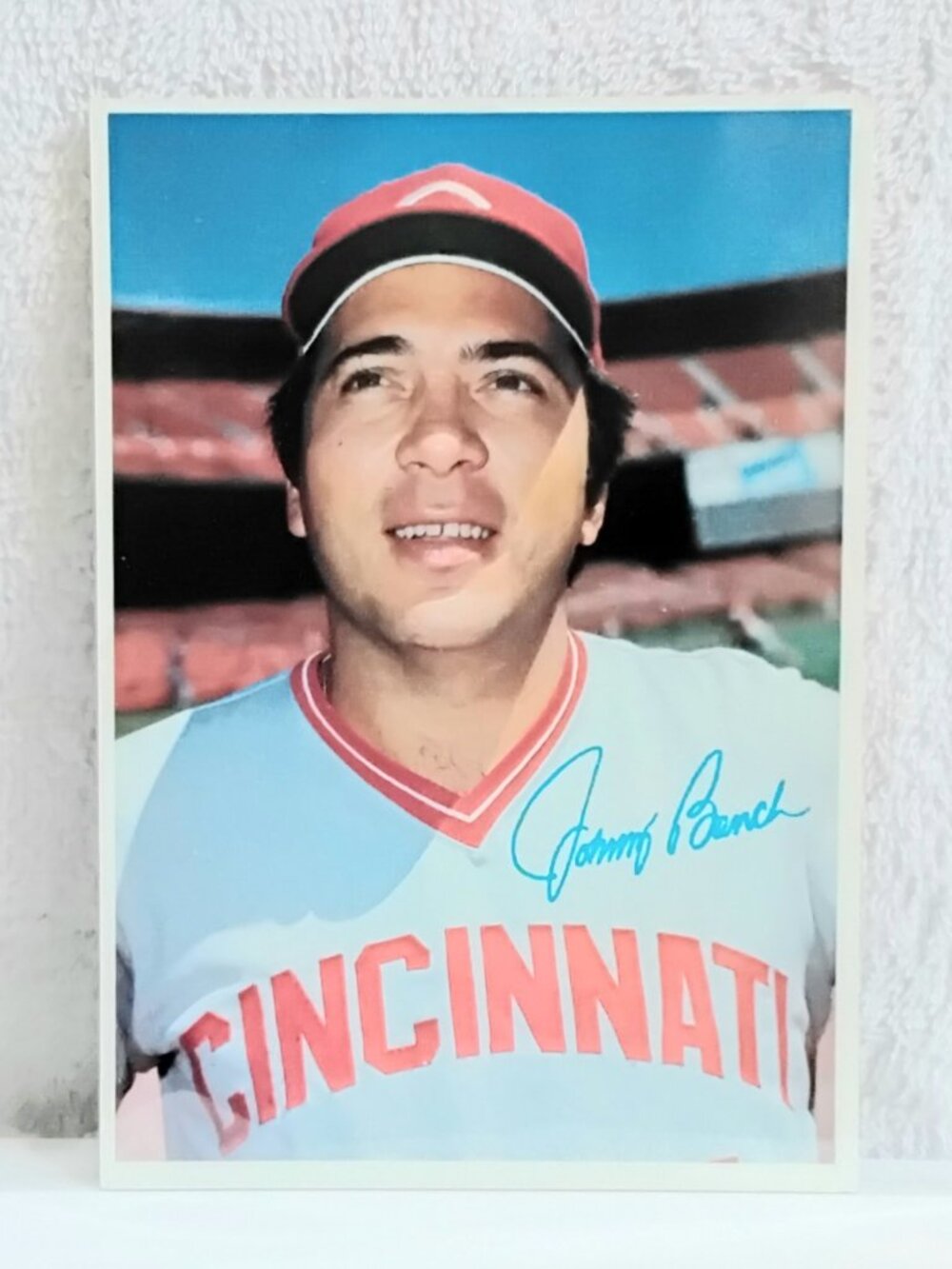 3/$25 VG/E 1980 Topps 5" x 7" Johnny Bench Jumbo MLB Signature Card 3!!